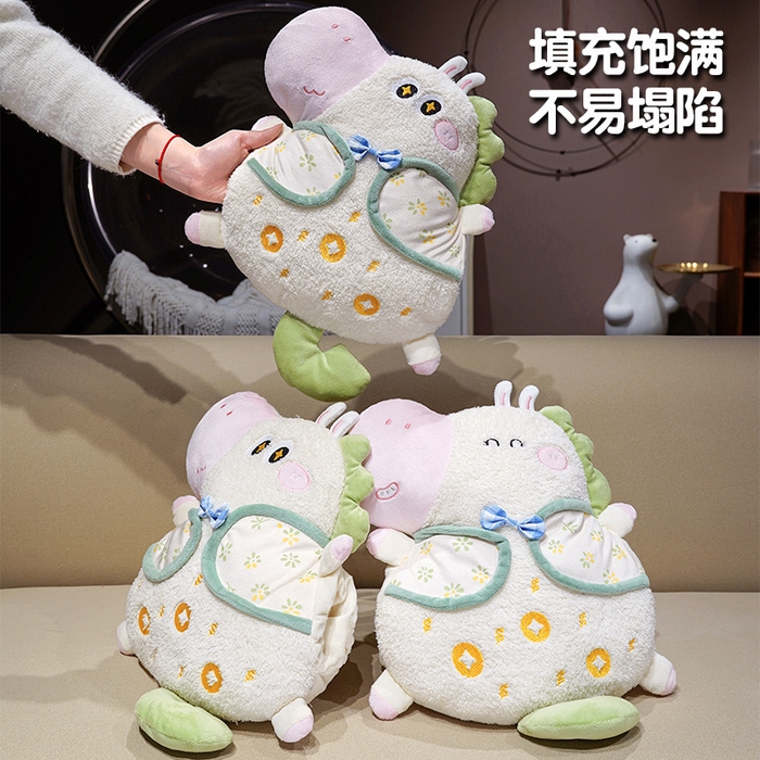 91家纺网 家纺一手货源 找家纺 仟亿莱 2025新款马上有钱领结小马三用抱枕毯 三用眯眯眼领结小马-2