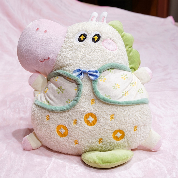 91家纺网 家纺一手货源 找家纺 仟亿莱 2025新款马上有钱领结小马三用抱枕毯 三用星星眼领结小马-2