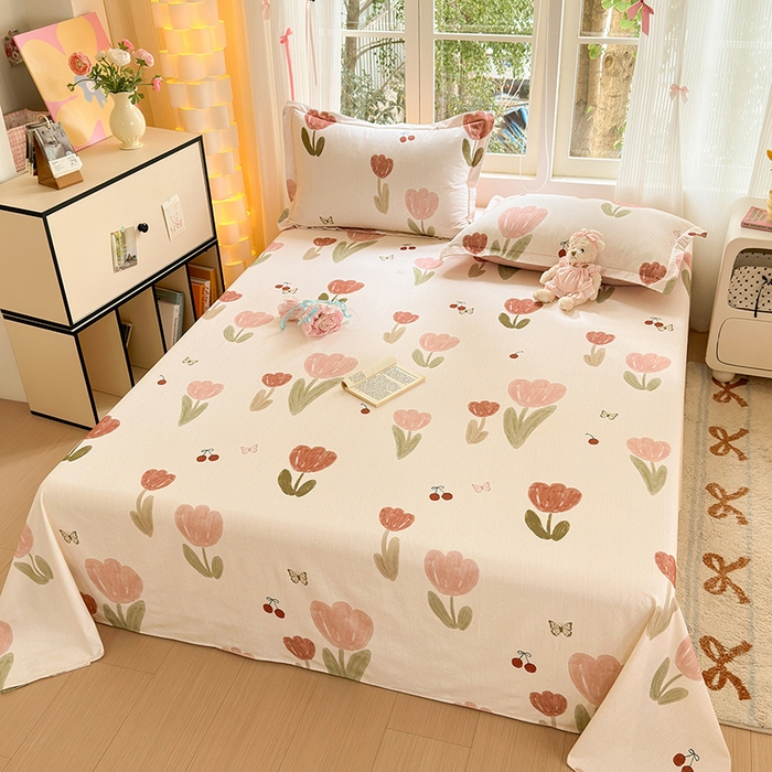 91家纺网 家纺一手货源 找家纺 （总）拾物记 2025新款A类全棉纯棉加厚超柔磨毛单床单（提供买家秀质检报告和实验视频）