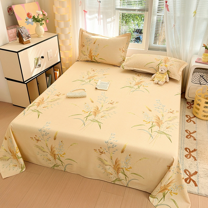 91家纺网 家纺一手货源 找家纺 拾物记 2025新款A类全棉纯棉加厚超柔磨毛单床单（提供买家秀质检报告和实验视频） 落拂