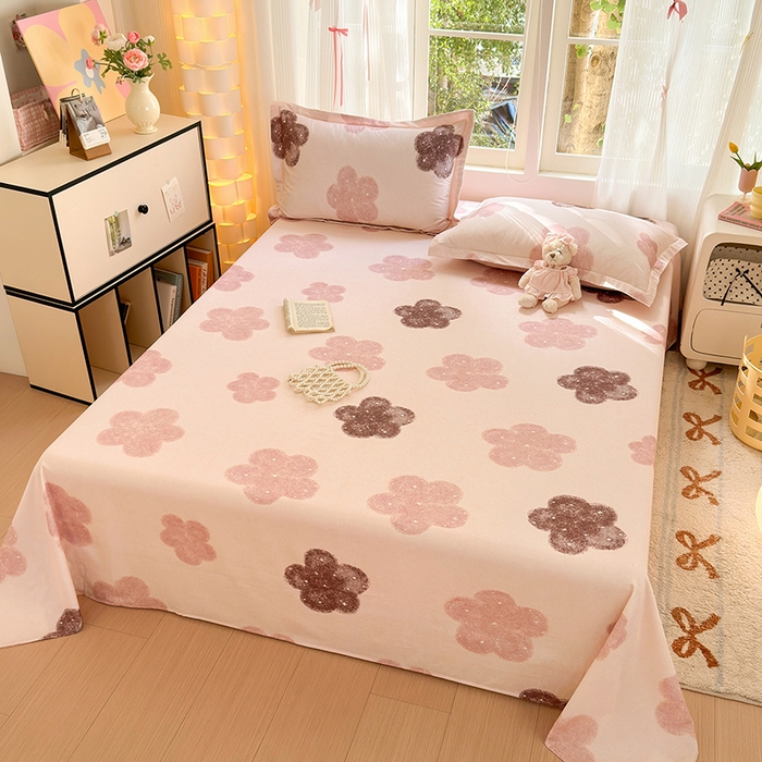 91家纺网 家纺一手货源 找家纺 拾物记 2025新款A类全棉纯棉加厚超柔磨毛单床单（提供买家秀质检报告和实验视频） 莫拉慕斯