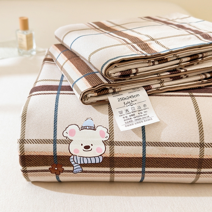 91家纺网 家纺一手货源 找家纺 拾物记 2025新款A类全棉纯棉加厚超柔磨毛单床单（提供买家秀质检报告和实验视频） 帕比