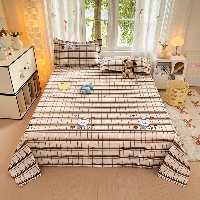 91家纺网 家纺一手货源 找家纺 拾物记 2025新款A类全棉纯棉加厚超柔磨毛单床单（提供买家秀质检报告和实验视频） 帕比