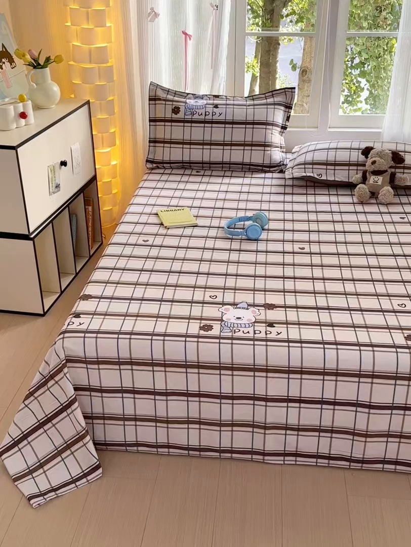 91家纺网 家纺一手货源 找家纺 拾物记 2025新款A类全棉纯棉加厚超柔磨毛单床单（提供买家秀质检报告和实验视频） 帕比