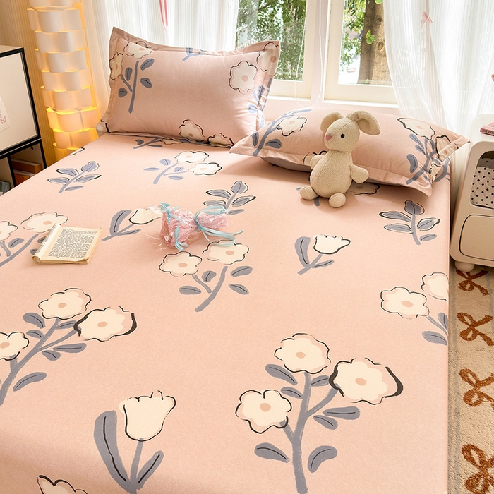 91家纺网 家纺一手货源 找家纺 拾物记 2025新款A类全棉纯棉加厚超柔磨毛单床单（提供买家秀质检报告和实验视频） 千芬里-桔