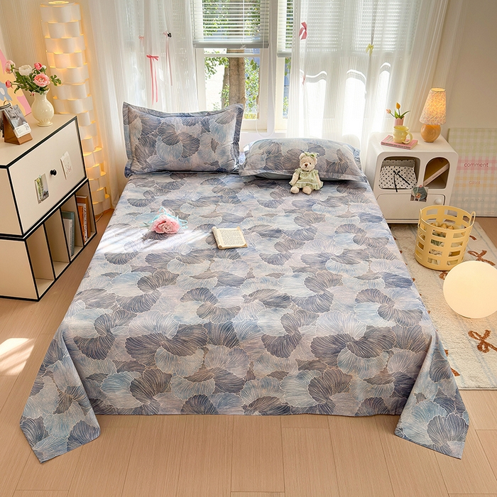 91家纺网 家纺一手货源 找家纺 拾物记 2025新款A类全棉纯棉加厚超柔磨毛单床单（提供买家秀质检报告和实验视频） 轻纱曼舞