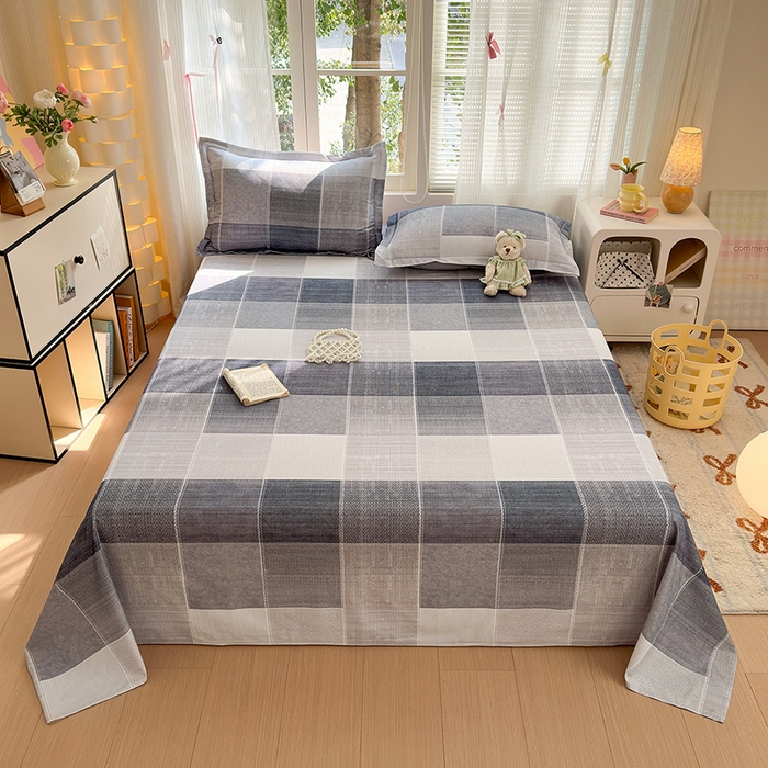 91家纺网 家纺一手货源 找家纺 拾物记 2025新款A类全棉纯棉加厚超柔磨毛单床单（提供买家秀质检报告和实验视频） 轻织漫冬