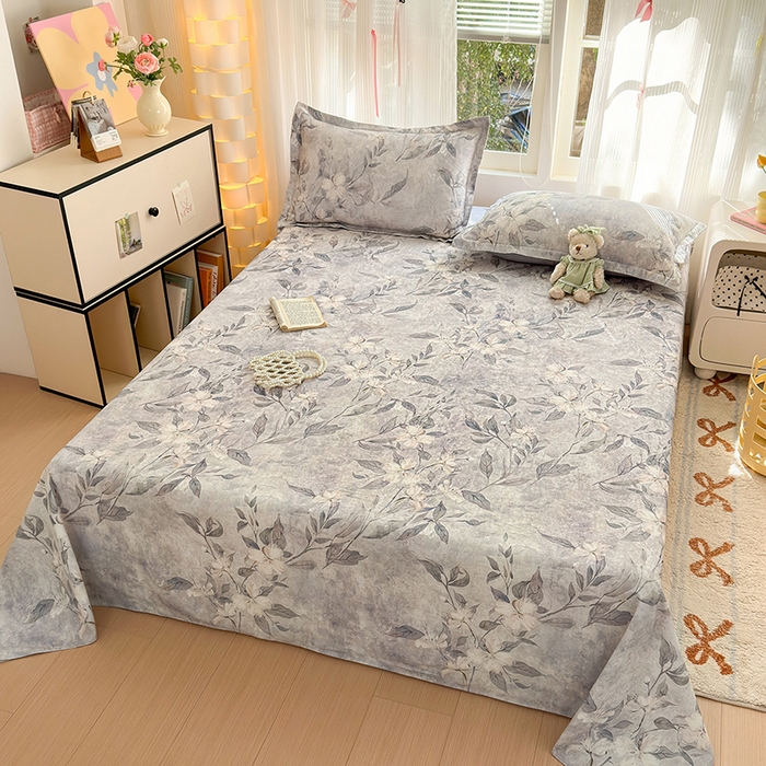 91家纺网 家纺一手货源 找家纺 拾物记 2025新款A类全棉纯棉加厚超柔磨毛单床单（提供买家秀质检报告和实验视频） 琼枝