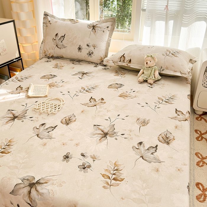 91家纺网 家纺一手货源 找家纺 拾物记 2025新款A类全棉纯棉加厚超柔磨毛单床单（提供买家秀质检报告和实验视频） 衫叶