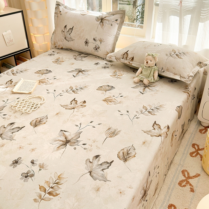 91家纺网 家纺一手货源 找家纺 拾物记 2025新款A类全棉纯棉加厚超柔磨毛单床单（提供买家秀质检报告和实验视频） 衫叶