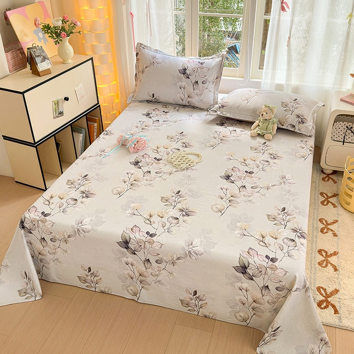 91家纺网 家纺一手货源 找家纺 拾物记 2025新款A类全棉纯棉加厚超柔磨毛单床单（提供买家秀质检报告和实验视频） 舒蔓枝