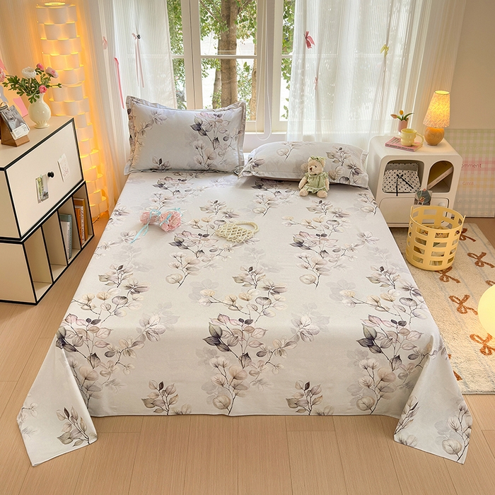 91家纺网 家纺一手货源 找家纺 拾物记 2025新款A类全棉纯棉加厚超柔磨毛单床单（提供买家秀质检报告和实验视频） 舒蔓枝