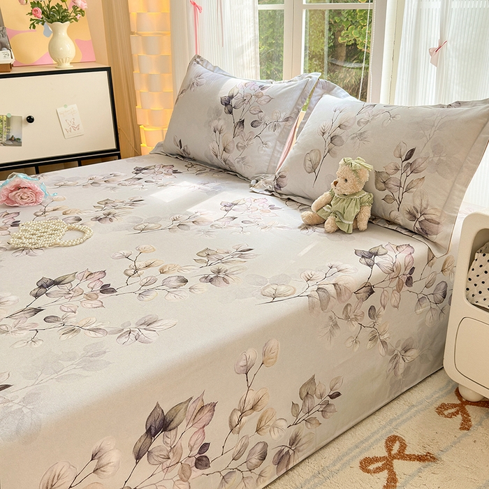 91家纺网 家纺一手货源 找家纺 拾物记 2025新款A类全棉纯棉加厚超柔磨毛单床单（提供买家秀质检报告和实验视频） 舒蔓枝