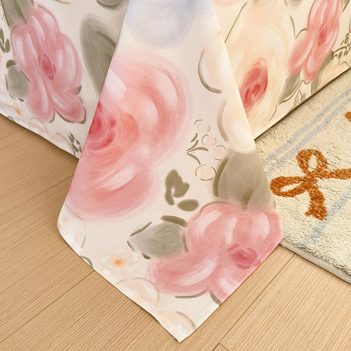 91家纺网 家纺一手货源 找家纺 拾物记 2025新款A类全棉纯棉加厚超柔磨毛单床单（提供买家秀质检报告和实验视频） 桃汐-粉