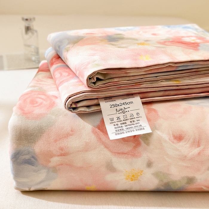 91家纺网 家纺一手货源 找家纺 拾物记 2025新款A类全棉纯棉加厚超柔磨毛单床单（提供买家秀质检报告和实验视频） 甜梦茶语