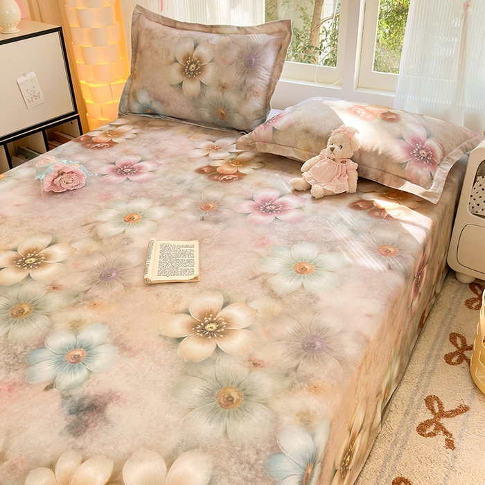 91家纺网 家纺一手货源 找家纺 拾物记 2025新款A类全棉纯棉加厚超柔磨毛单床单（提供买家秀质检报告和实验视频） 听妍