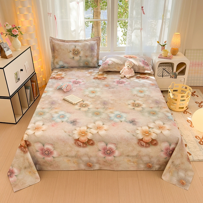 91家纺网 家纺一手货源 找家纺 拾物记 2025新款A类全棉纯棉加厚超柔磨毛单床单（提供买家秀质检报告和实验视频） 听妍