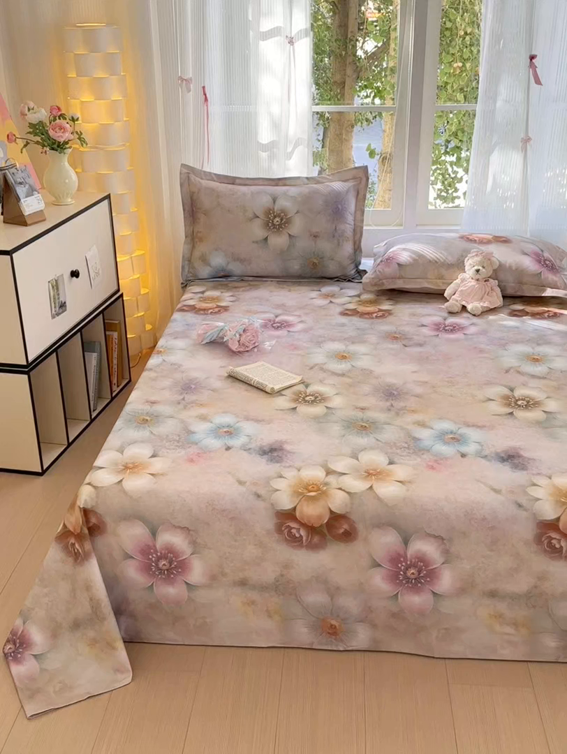 91家纺网 家纺一手货源 找家纺 拾物记 2025新款A类全棉纯棉加厚超柔磨毛单床单（提供买家秀质检报告和实验视频） 听妍