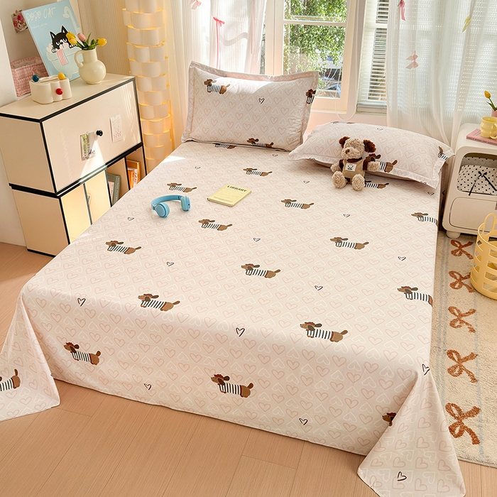 91家纺网 家纺一手货源 找家纺 拾物记 2025新款A类全棉纯棉加厚超柔磨毛单床单（提供买家秀质检报告和实验视频） 旺趣-米