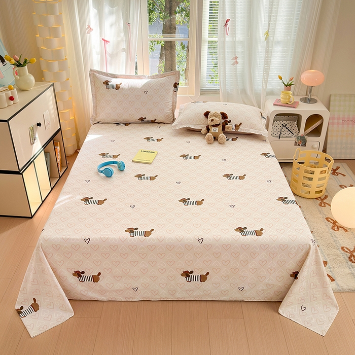 91家纺网 家纺一手货源 找家纺 拾物记 2025新款A类全棉纯棉加厚超柔磨毛单床单（提供买家秀质检报告和实验视频） 旺趣-米