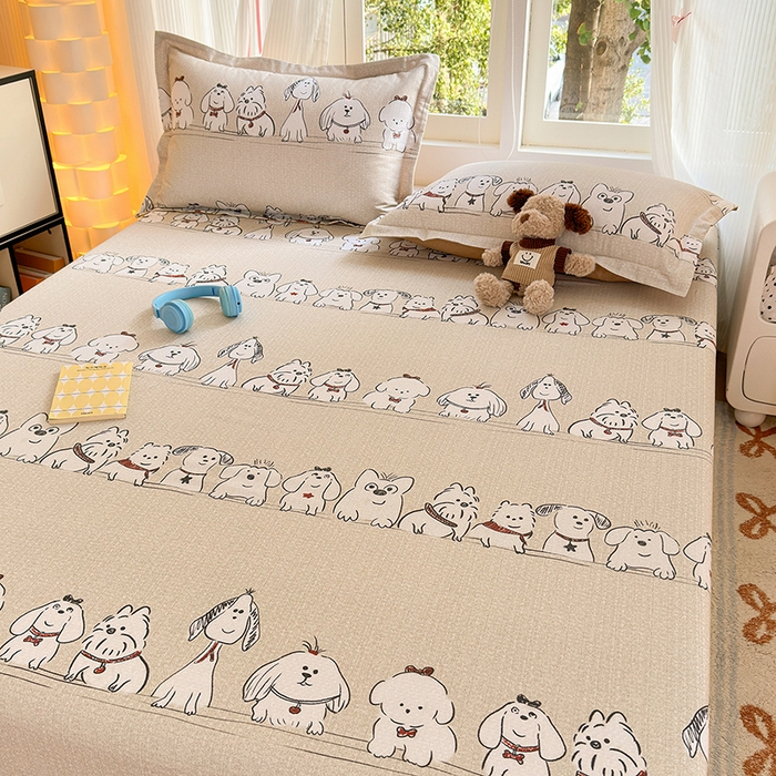 91家纺网 家纺一手货源 找家纺 拾物记 2025新款A类全棉纯棉加厚超柔磨毛单床单（提供买家秀质检报告和实验视频） 小奥汀-咖