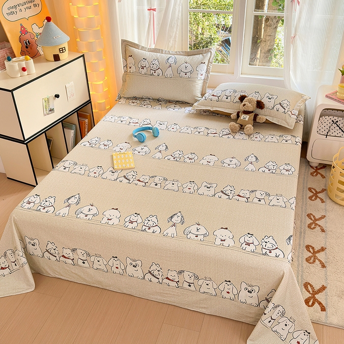 91家纺网 家纺一手货源 找家纺 拾物记 2025新款A类全棉纯棉加厚超柔磨毛单床单（提供买家秀质检报告和实验视频） 小奥汀-咖