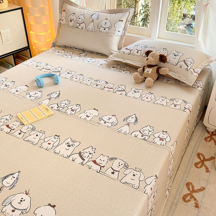 91家纺网 家纺一手货源 找家纺 拾物记 2025新款A类全棉纯棉加厚超柔磨毛单床单（提供买家秀质检报告和实验视频） 小奥汀-咖