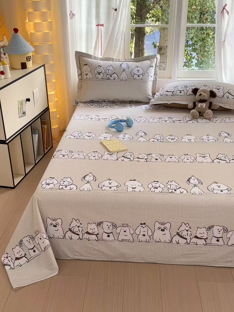 91家纺网 家纺一手货源 找家纺 拾物记 2025新款A类全棉纯棉加厚超柔磨毛单床单（提供买家秀质检报告和实验视频） 小奥汀-咖