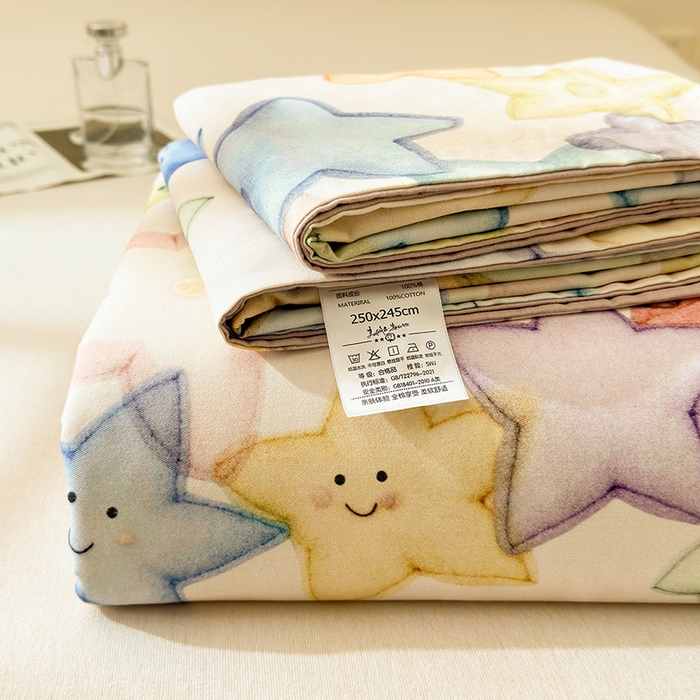 91家纺网 家纺一手货源 找家纺 拾物记 2025新款A类全棉纯棉加厚超柔磨毛单床单（提供买家秀质检报告和实验视频） 星晚-粉