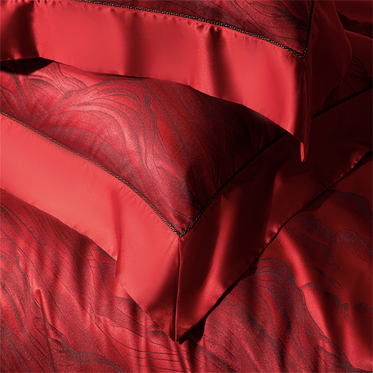 91家纺网 家纺一手货源 找家纺 （总）佳汐蓝家纺 2025新款100支全棉刺绣婚庆四件套-维尔斯