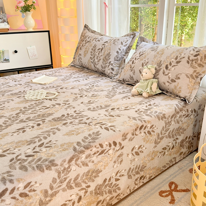 91家纺网 家纺一手货源 找家纺 拾物记 2025新款A类全棉纯棉加厚超柔磨毛单床单（提供买家秀质检报告和实验视频） 折枝春山