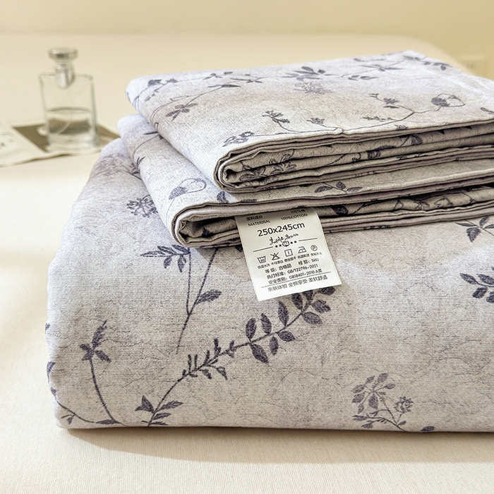 91家纺网 家纺一手货源 找家纺 拾物记 2025新款A类全棉纯棉加厚超柔磨毛单床单（提供买家秀质检报告和实验视频） 织梦-灰