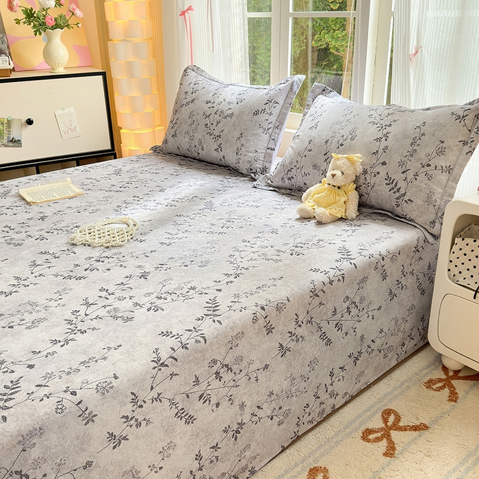 91家纺网 家纺一手货源 找家纺 拾物记 2025新款A类全棉纯棉加厚超柔磨毛单床单（提供买家秀质检报告和实验视频） 织梦-灰