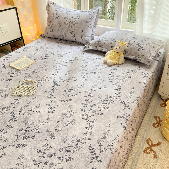 91家纺网 家纺一手货源 找家纺 拾物记 2025新款A类全棉纯棉加厚超柔磨毛单床单（提供买家秀质检报告和实验视频） 织梦-灰