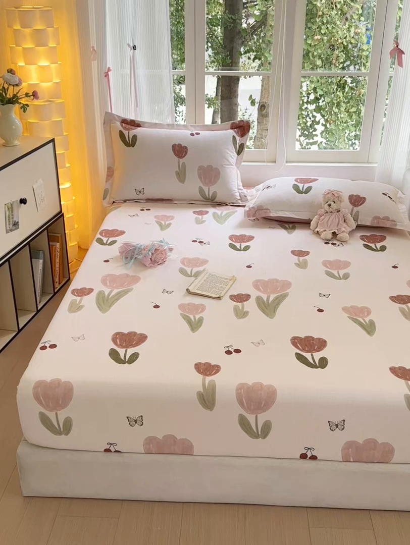 91家纺网 家纺一手货源 找家纺 （总）拾物记 2025新款A类全棉纯棉加厚超柔磨毛单床笠（提供买家秀质检报告和实验视频）