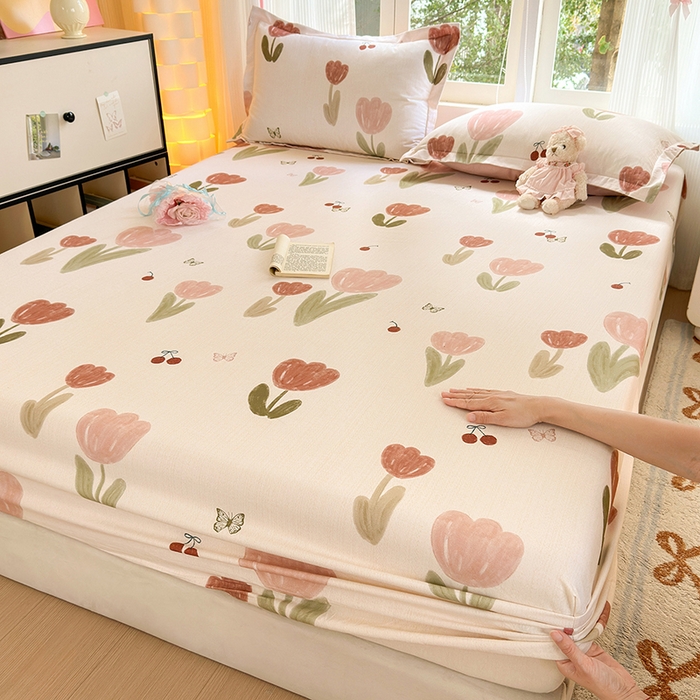 91家纺网 家纺一手货源 找家纺 （总）拾物记 2025新款A类全棉纯棉加厚超柔磨毛单床笠（提供买家秀质检报告和实验视频）