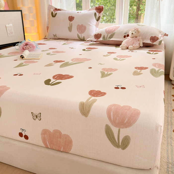 91家纺网 家纺一手货源 找家纺 （总）拾物记 2025新款A类全棉纯棉加厚超柔磨毛单床笠（提供买家秀质检报告和实验视频）