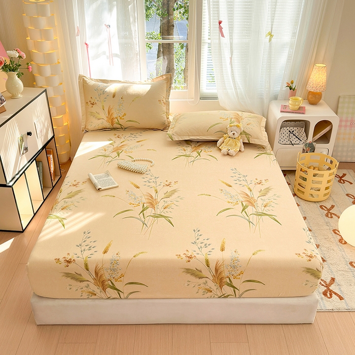 91家纺网 家纺一手货源 找家纺 拾物记 2025新款A类全棉纯棉加厚超柔磨毛单床笠（提供买家秀质检报告和实验视频） 落拂