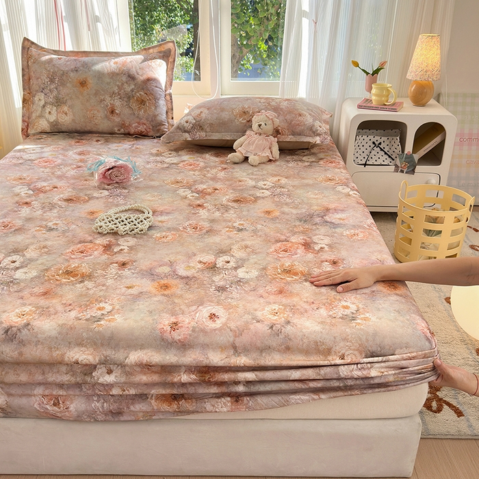 91家纺网 家纺一手货源 找家纺 拾物记 2025新款A类全棉纯棉加厚超柔磨毛单床笠（提供买家秀质检报告和实验视频） 秘境情书