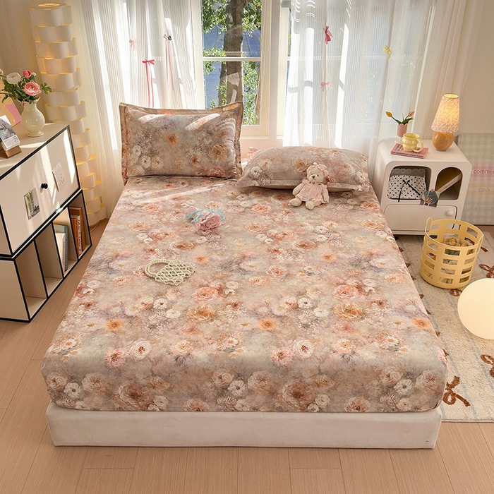 91家纺网 家纺一手货源 找家纺 拾物记 2025新款A类全棉纯棉加厚超柔磨毛单床笠（提供买家秀质检报告和实验视频） 秘境情书