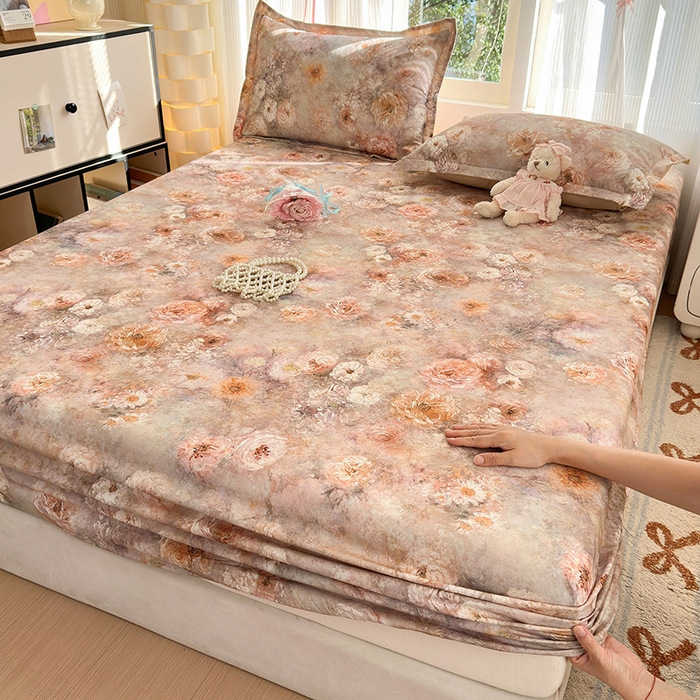 91家纺网 家纺一手货源 找家纺 拾物记 2025新款A类全棉纯棉加厚超柔磨毛单床笠（提供买家秀质检报告和实验视频） 秘境情书