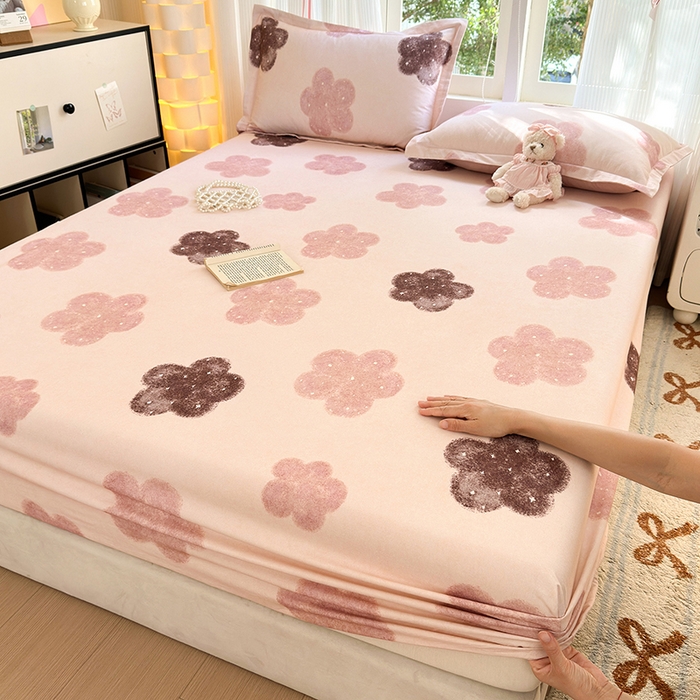 91家纺网 家纺一手货源 找家纺 拾物记 2025新款A类全棉纯棉加厚超柔磨毛单床笠（提供买家秀质检报告和实验视频） 莫拉慕斯