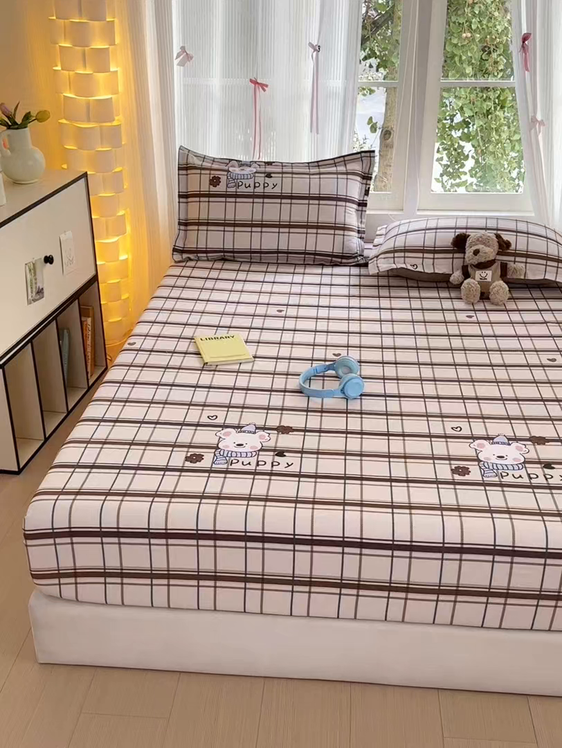 91家纺网 家纺一手货源 找家纺 拾物记 2025新款A类全棉纯棉加厚超柔磨毛单床笠（提供买家秀质检报告和实验视频） 帕比