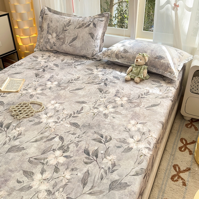 91家纺网 家纺一手货源 找家纺 拾物记 2025新款A类全棉纯棉加厚超柔磨毛单床笠（提供买家秀质检报告和实验视频） 琼枝