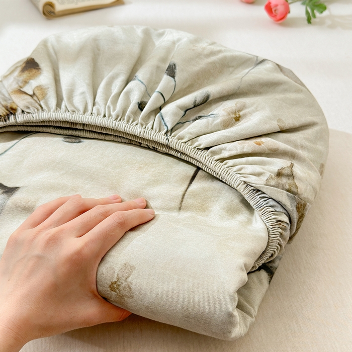 91家纺网 家纺一手货源 找家纺 拾物记 2025新款A类全棉纯棉加厚超柔磨毛单床笠（提供买家秀质检报告和实验视频） 衫叶