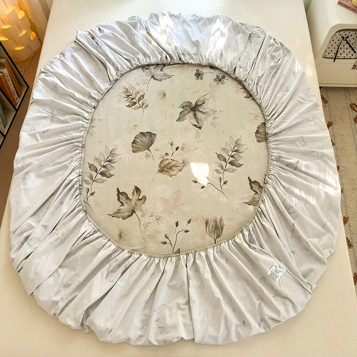 91家纺网 家纺一手货源 找家纺 拾物记 2025新款A类全棉纯棉加厚超柔磨毛单床笠（提供买家秀质检报告和实验视频） 衫叶