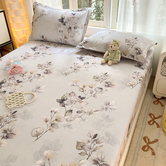 91家纺网 家纺一手货源 找家纺 拾物记 2025新款A类全棉纯棉加厚超柔磨毛单床笠（提供买家秀质检报告和实验视频） 舒蔓枝