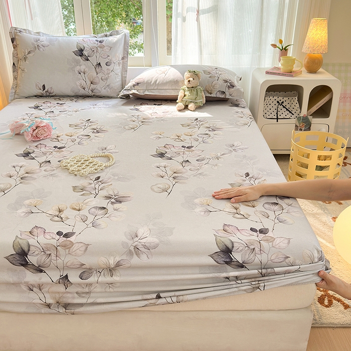 91家纺网 家纺一手货源 找家纺 拾物记 2025新款A类全棉纯棉加厚超柔磨毛单床笠（提供买家秀质检报告和实验视频） 舒蔓枝