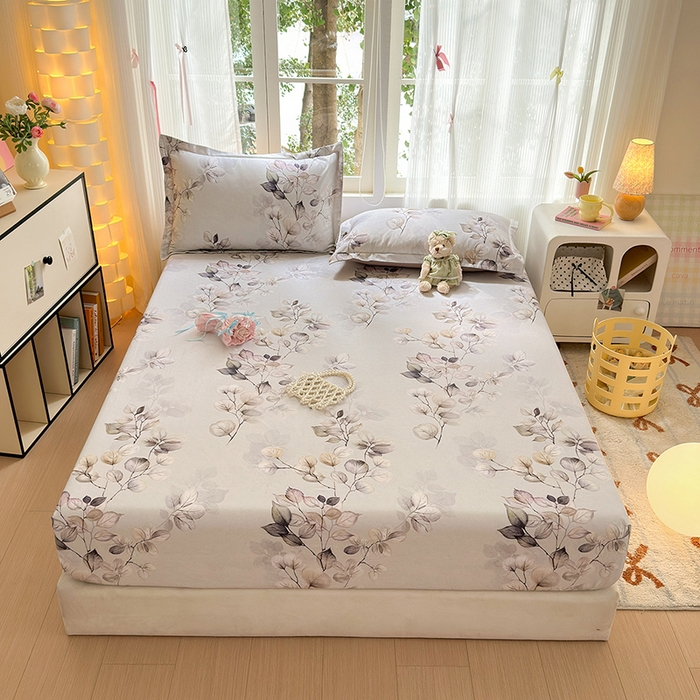 91家纺网 家纺一手货源 找家纺 拾物记 2025新款A类全棉纯棉加厚超柔磨毛单床笠（提供买家秀质检报告和实验视频） 舒蔓枝