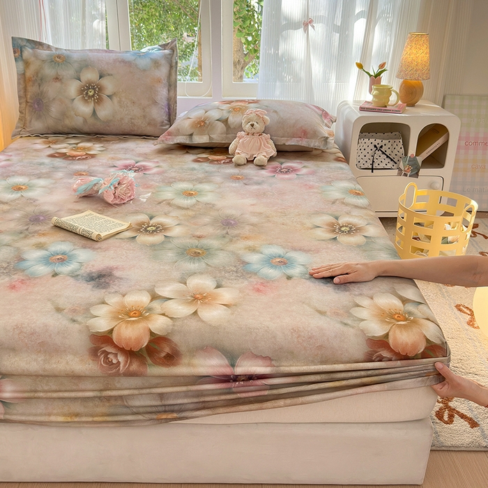 91家纺网 家纺一手货源 找家纺 拾物记 2025新款A类全棉纯棉加厚超柔磨毛单床笠（提供买家秀质检报告和实验视频） 听妍